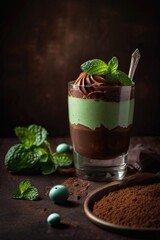 Wall Mural - mint chocolate mousse