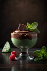 Wall Mural - mint chocolate mousse