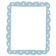 cute coquette lace blue and pink pastel frame border or corner for digital journal