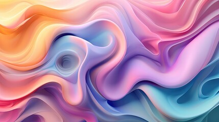 Poster - Abstract pastel colors 3d wave background. Abstract background in soft pastel colors