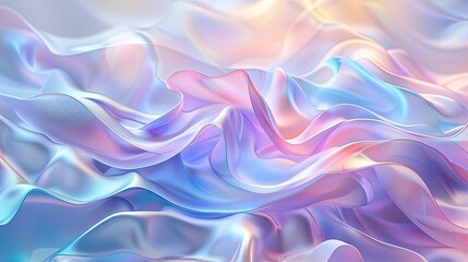 Poster - Abstract pastel colors 3d wave background. Abstract background in soft pastel colors