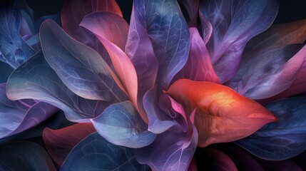 Whimsical leaf shapes in dynamic composition