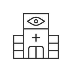 Canvas Print - Eye Hospital Icon Sign Symbol