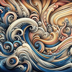 Wall Mural - abstract background with circles