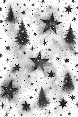 Wall Mural - Illustration of stars on a simple background. 
