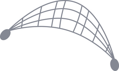 Poster - Minimalist illustration featuring a curved shape connecting two dots, suggesting a sense of connection and transition