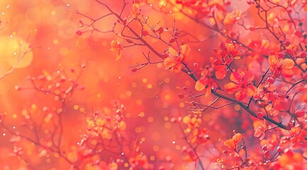 Poster - autumn leaves background