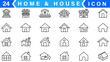 © Muhammad A. grapix - simple set of house renovation construction icon vector home and building property fix repair symbol illustration outline design for web and app