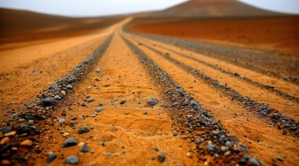 Poster - road in the sand