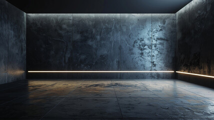 Wall Mural - Black studio with space for your design.