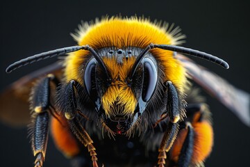 Wall Mural - Close-Up Portrait of a Bumble Bee