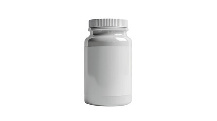 Blank supplement bottle pill container product mockup on transparent background