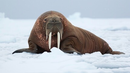 Sticker - Walrus Resting on Arctic Ice