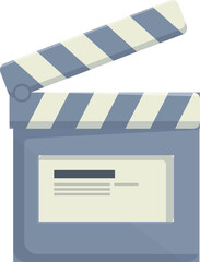 Poster - Classic movie slate clapperboard filmmaking tool is open and ready for action