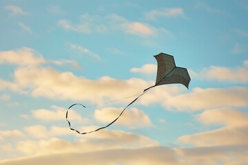 Wall Mural - A kindhearted kite with a tail that hugs the clouds
