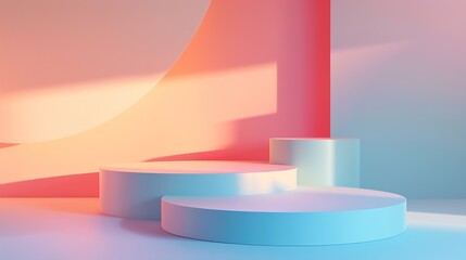 Leinwandbilder - Dynamic gradient hues with a modern feel and ample space for promotional content