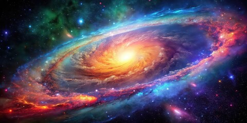 Wall Mural - colorful galaxy space with nebula supernova background, galaxy, space, colorful, nebula, supernova, 