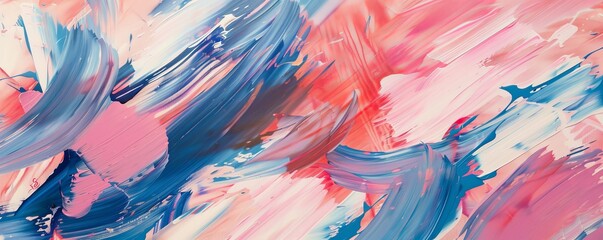 Wall Mural - Abstract colorful brush stroke painting, vibrant hues