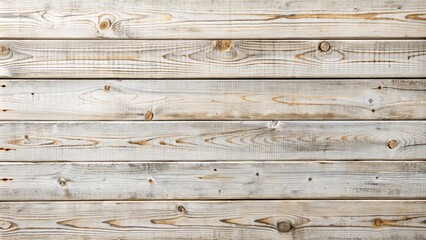 Wall Mural - Weathered white wood paneling texture with horizontal wooden planks and subtle grain pattern, perfect as a rustic background or design element.