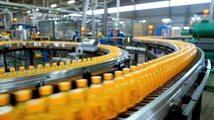 Poster - Conveyor belt system in a packaging plant