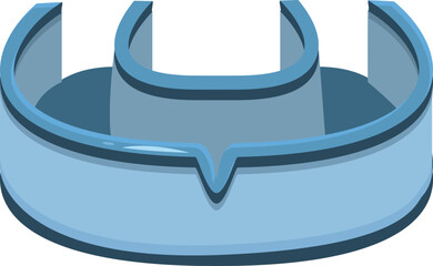 Poster - Futuristic empty reception desk waiting for clients in a video game, isolated on a white background