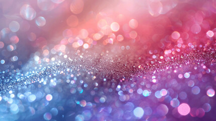 Poster - Abstract background with pink, blue, and silver glitter with copy space for celebration, party, or festive themes.