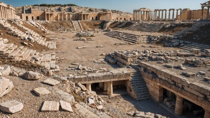 Wall Mural - Ruins of an ancient Roman city in Syria