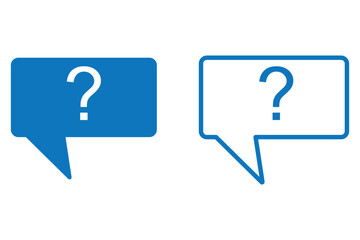 Wall Mural - question icon set. inquiry bubble pictogram. faq symbol. question mark icon.