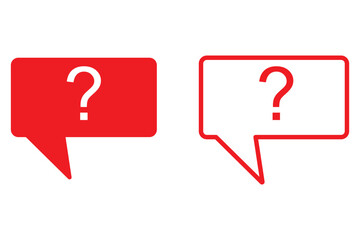 Wall Mural - question icon set. inquiry bubble pictogram. faq symbol. question mark icon.