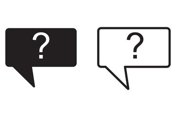 Wall Mural - question icon set. inquiry bubble pictogram. faq symbol. question mark icon.