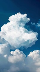 Poster - A geometric cloud built from triangular wireframe elements, emphasizing its structured and modular nature