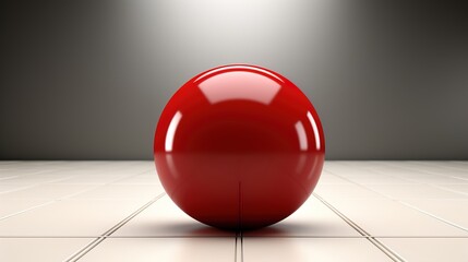 Poster - red ball in a room