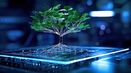 plant in the glass