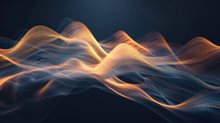 Poster - Abstract waves of light against a dark background, symbolizing energy and movement