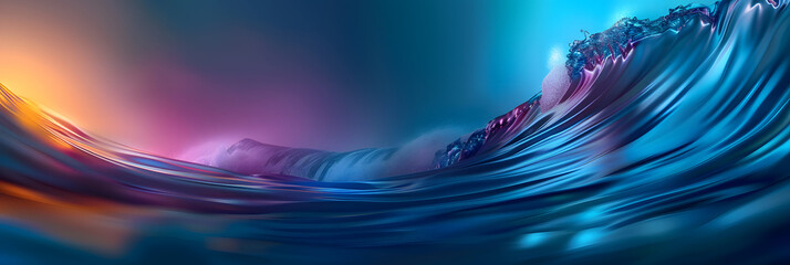 Big Neon Wave Background