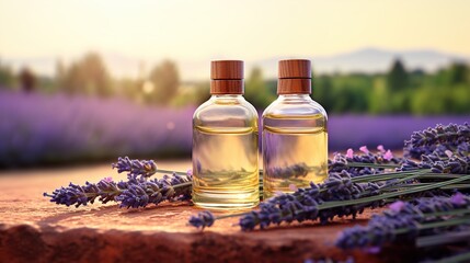 Wall Mural - lavender and oil