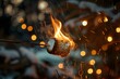 © Banstanks - Marshmallow Roasting over Crackling Bonfire with Sparkling Ember Shower and Warm, camping activity