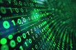 © Roshani - Green binary code on computer screen texture background.  binary code  binary code