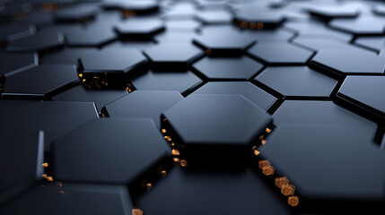 Elegant 3d rendering of a luxury hexagonal pattern