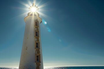 Wall Mural - A beacon of light shining from a lighthouse, guiding towards community wellness