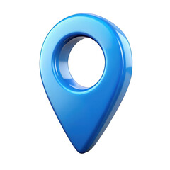 Wall Mural - blue location icon 3d isolated on transparent background