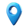 © shabbir - Blue location icon 3d isolated on transparent background