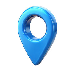 Wall Mural - blue location icon 3d isolated on transparent background