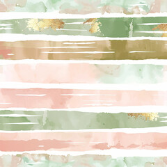 Poster - Watercolor stripes seamless pattern, soft pastel colors on white background, hand drawn texture with thin vertical lines, simple minimalist design for textile or wallpaper print


