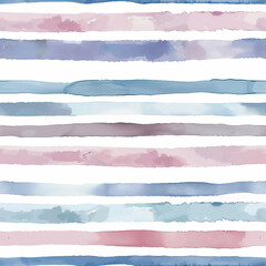 Poster - Watercolor stripes seamless pattern, soft pastel colors on white background, hand drawn texture with thin vertical lines, simple minimalist design for textile or wallpaper print

