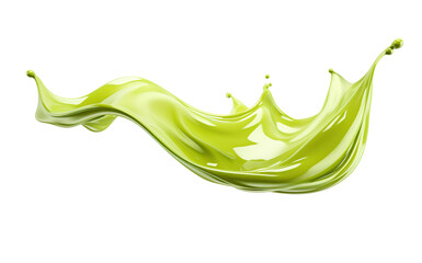 Sticker - Green fresh juice liquid splash. Cutout on transparent	