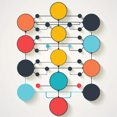 Poster - Infographic, flowchart, workflow, diagram, and organization chart illustrated in vector format.