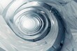 © chesleatsz - Futuristic white spiral staircase architecture, abstract background. Concept of modern design, interior, technology, and progress