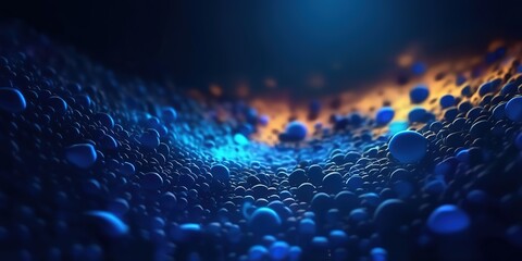 Poster - Abstract background Dark blue glow particle 