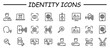 © Alexander - Set of icons related to identity and cyber security. Linear icon collection. For website marketing design, logo, app, template, ui, etc. Vector illustration.